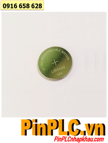 Pin sạc LIR2430, Pin LIR2430, Pin sạc LIR2430 Lithium Li-ion 3.6v-95mAh (24mm x 3.0mm) chính hãng